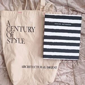 2fer!Small business goal accomplishing journal & architectural digest tote